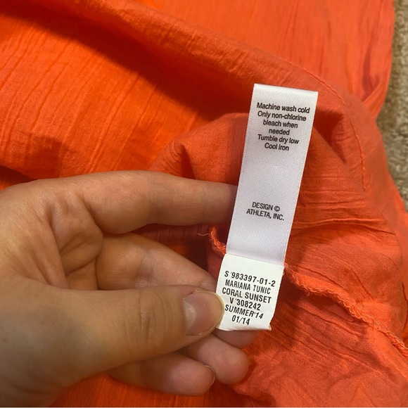 {Athleta} Mariana Tunic / Swim Cover Up - Coral Sunset ~ Size Small - Picture 15 of 16